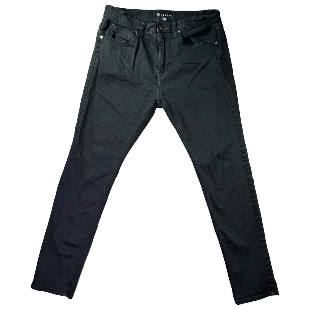 Empyre‎ Jeans Mens 33x28 Black Verge Stretch Skate Grunge Retro Street Y2K